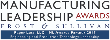 Frost & Sullivan Manufacturing Leadership, 2017 Engineering & Production Technology Award banner