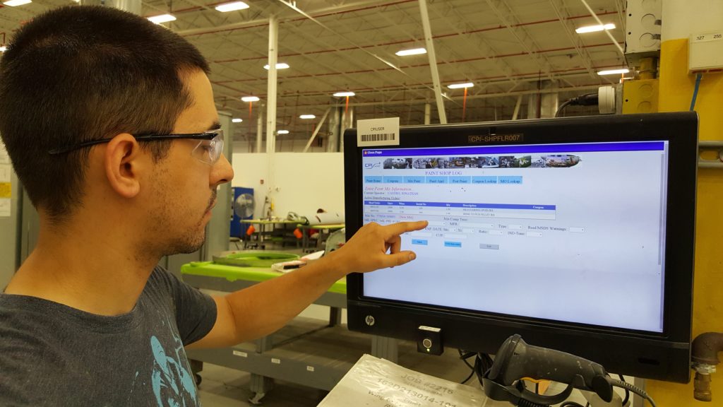 Image of Software/MES being used on shop floor